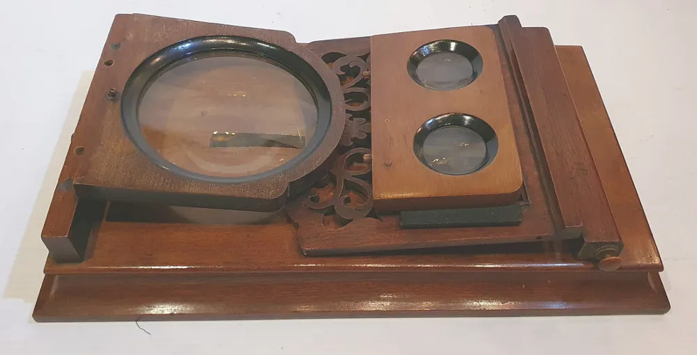 19th Century Mahogany Stereoscope Viewer
