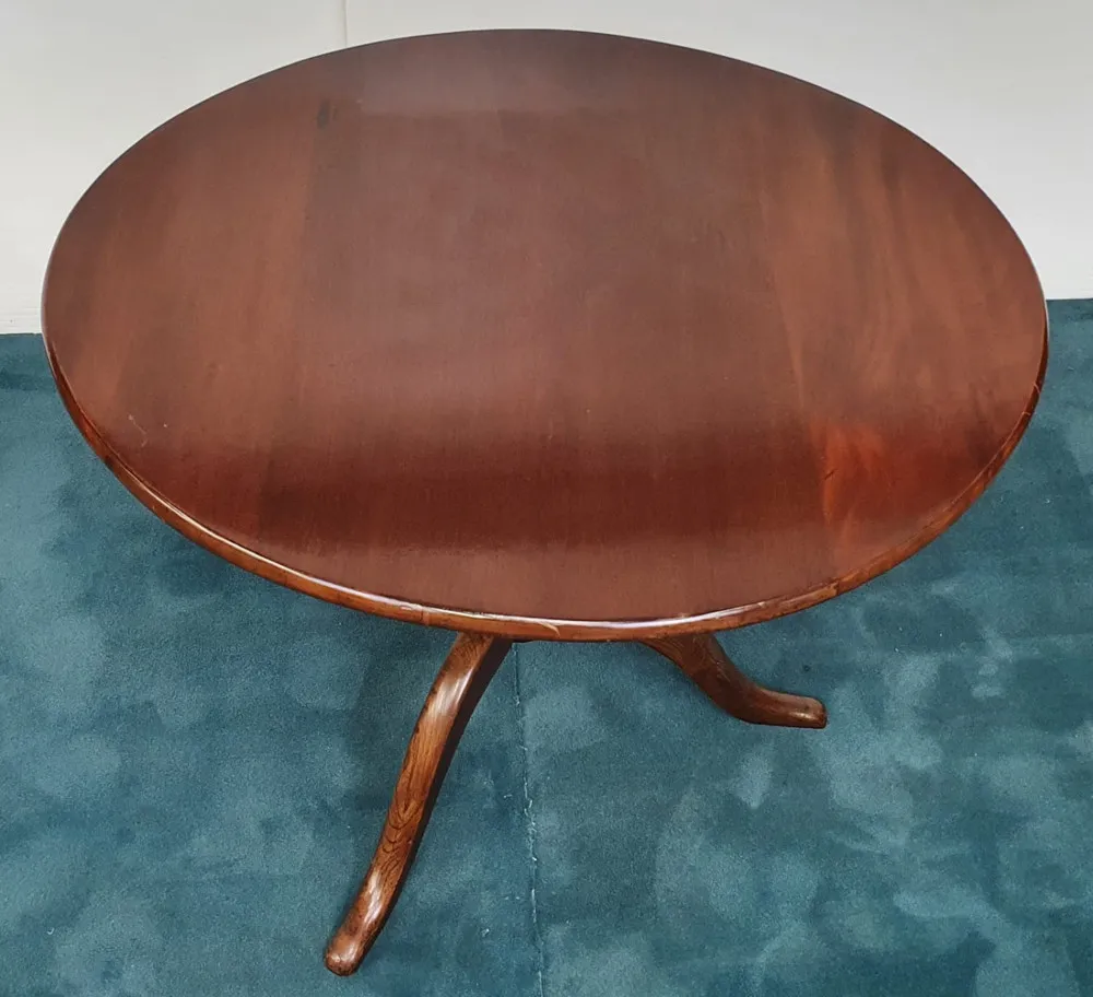 Georgian Flip Top Lamp Table with Elm Tripod Base