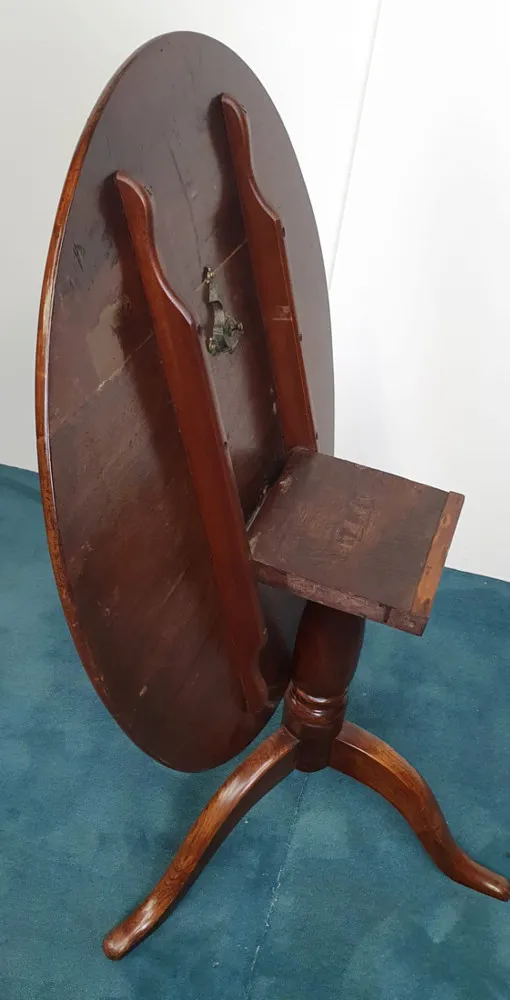 Georgian Flip Top Lamp Table with Elm Tripod Base