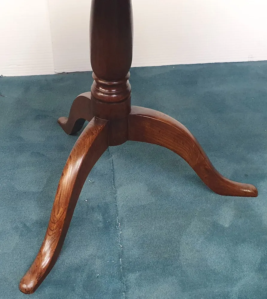 Georgian Flip Top Lamp Table with Elm Tripod Base