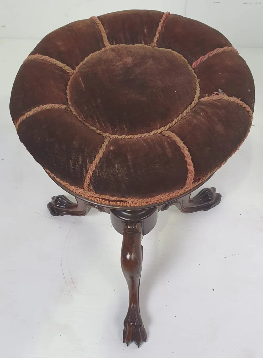19th Century Rosewood Revolving Piano Stool 