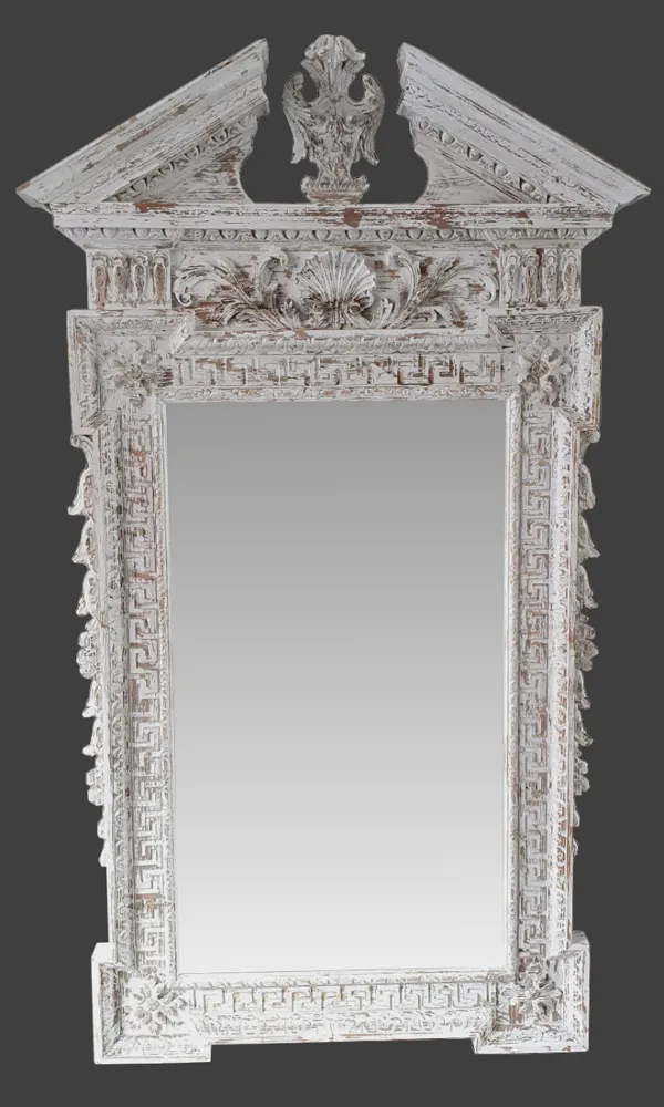 Hand Crafted Pair of Twentieth Century Timber Mirrors in the manner of William Kent