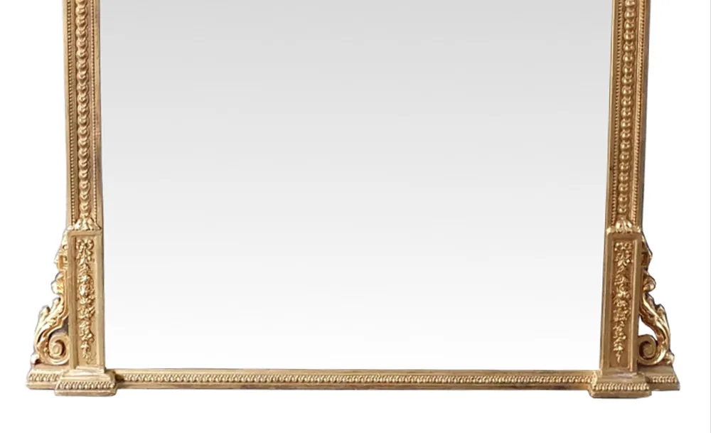 Large 19th Century Gilt Hall or Dressing Mirror