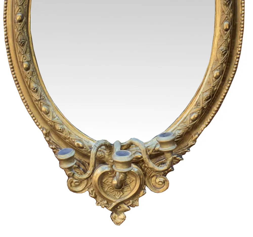 19th Century Gilt Girandole Mirror 