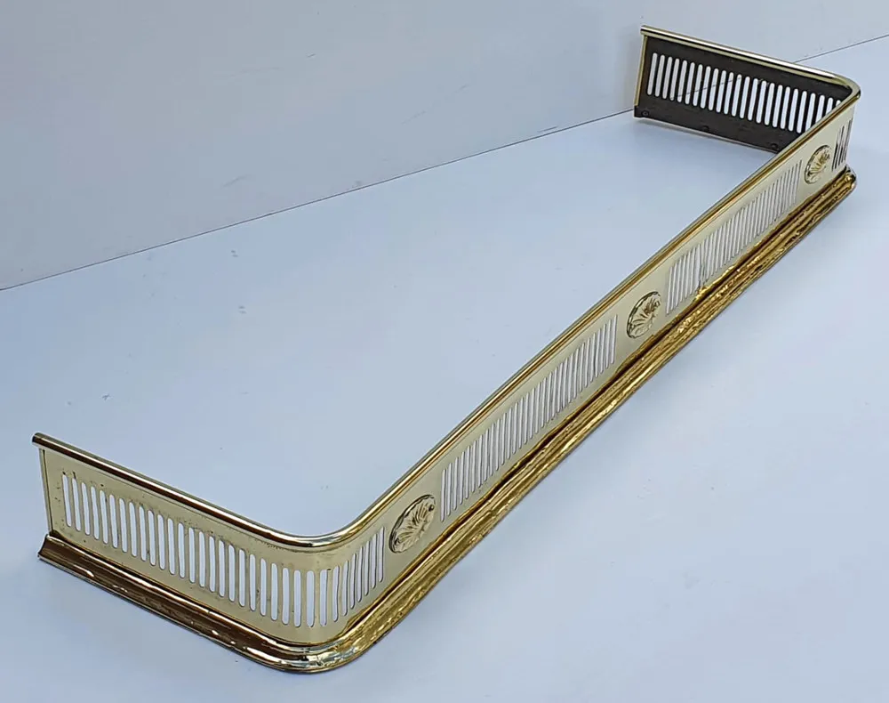 Fully Restored 19th Century Neat Size Brass Fender