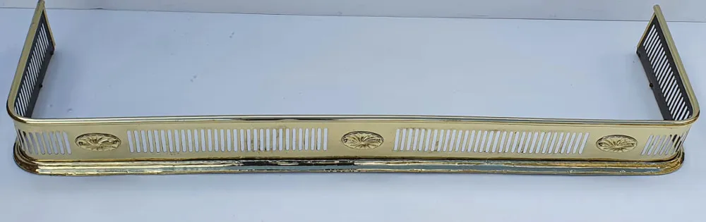 Fully Restored 19th Century Neat Size Brass Fender