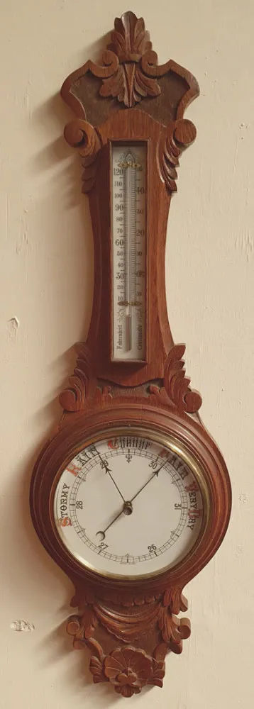 19th Century Oak Barometer
