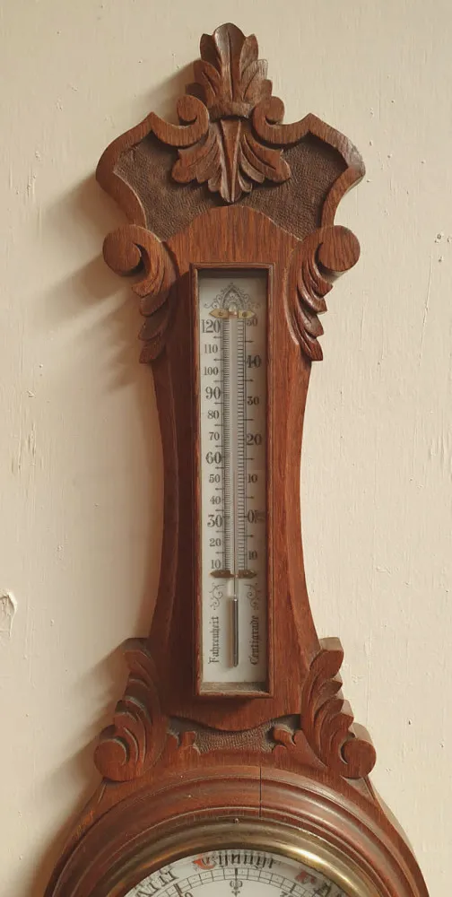 19th Century Oak Barometer