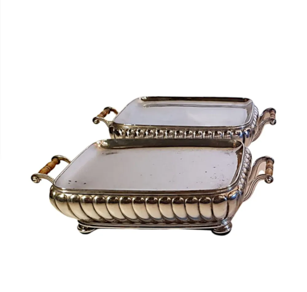 A Rare Set of Two Early 19th Century Silver Plate Food Warmers