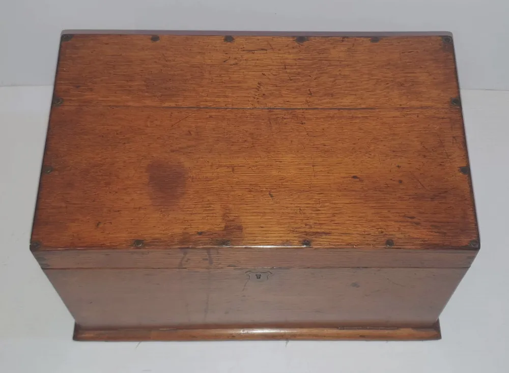 19th Century Oak Stationary Writing Box 