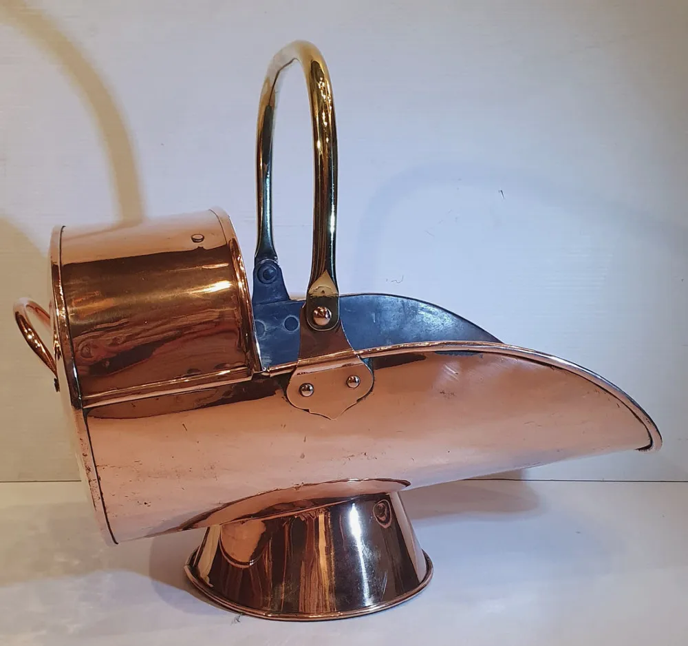 19th Century Copper Coal Scuttle 