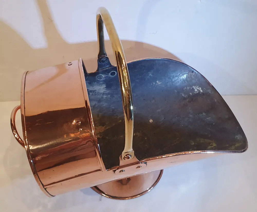 19th Century Copper Coal Scuttle 
