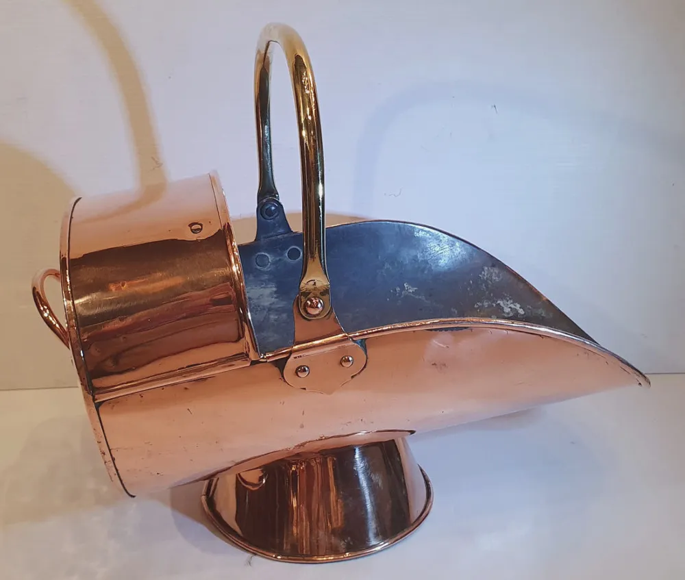 19th Century Copper Coal Scuttle 