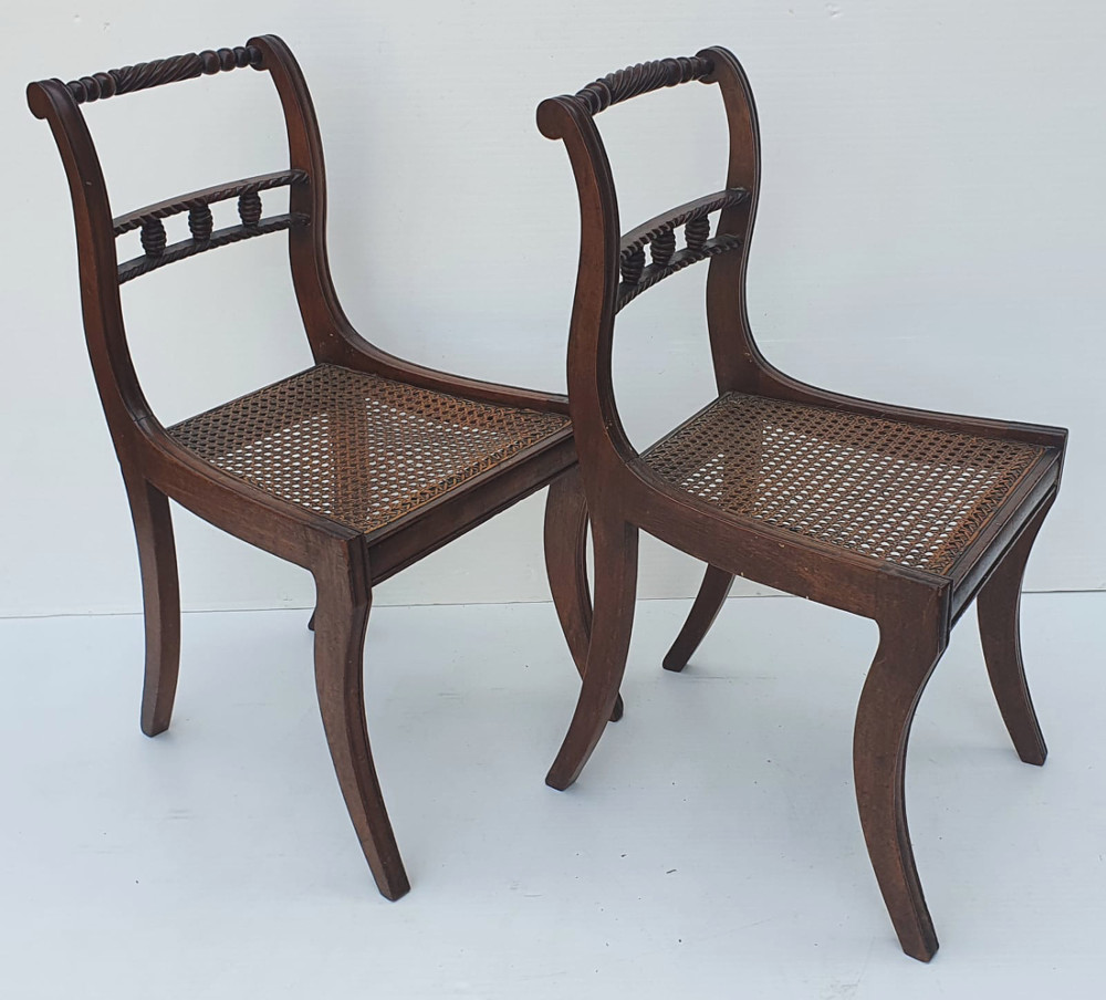 Pair of Early 19th Century Regency Mahogany Chairs