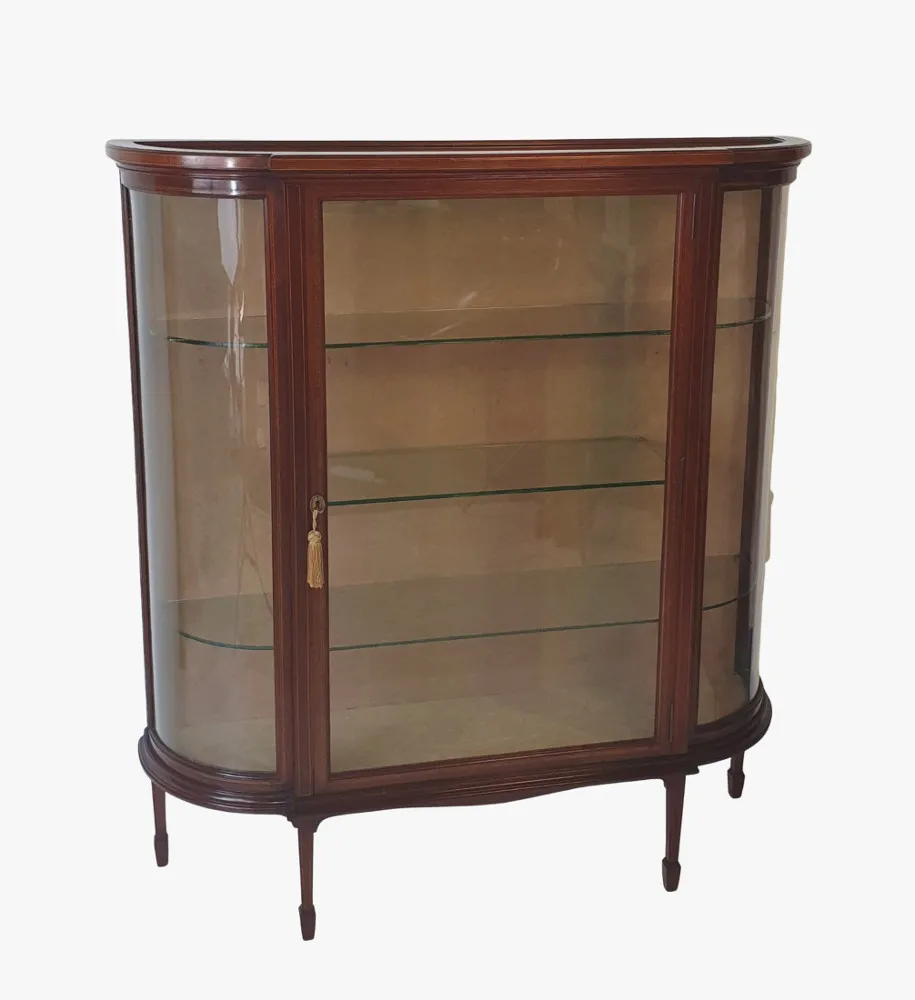 A Fine Early Twentieth Century Inlaid Mahogany Display Cabinet