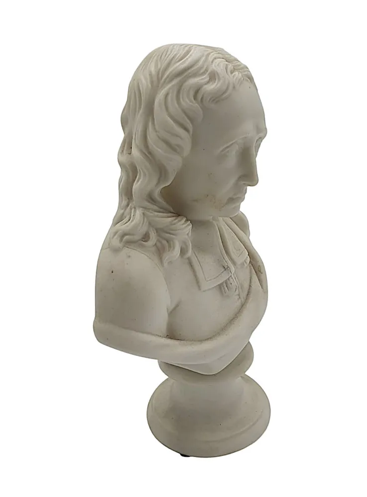 A lovely 19th Century Parian Ware Bust Depicting the Renowned Author John Milton