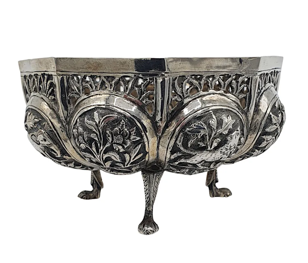 19th Century Continental Unstamped Silver Dish