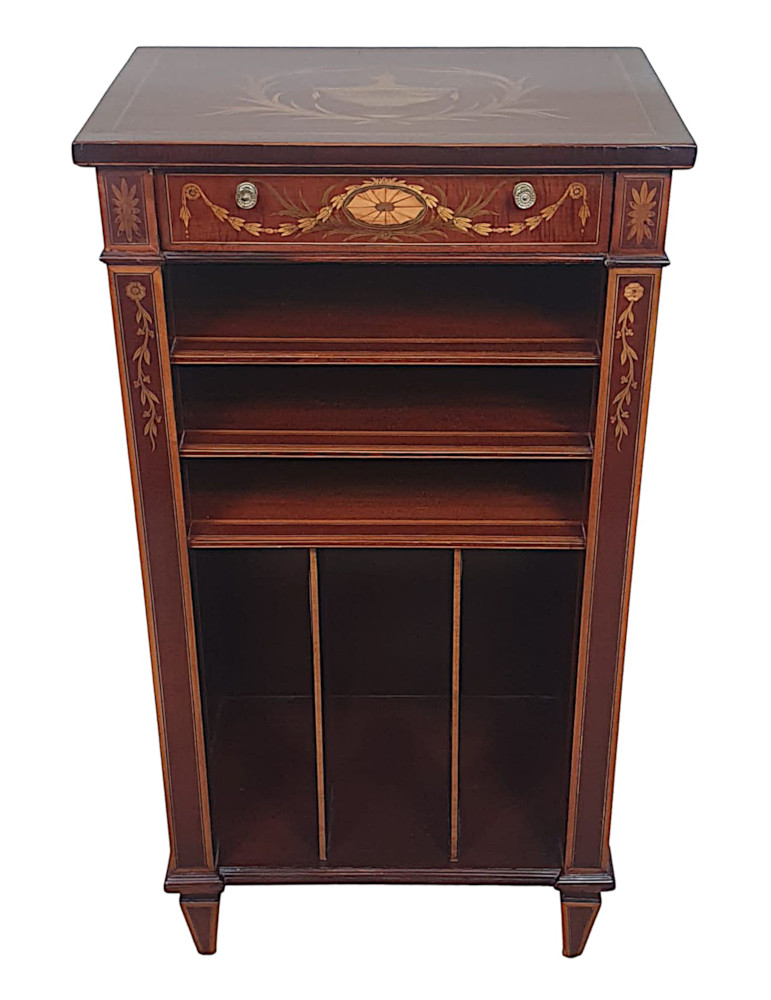A Very Fine Edwardian Inlaid Music or Side Cabinet by Edward and Roberts