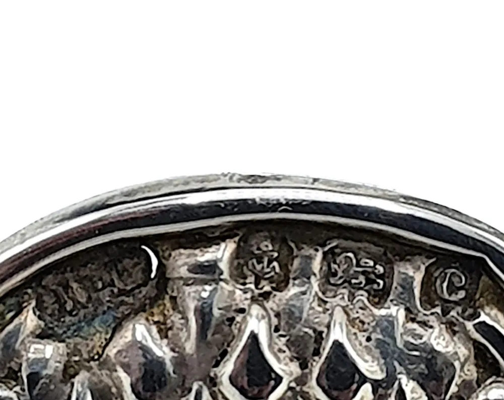 A Gorgeous Early 20th Century Edwardian Boxed Sterling Silver Salts and Spoons