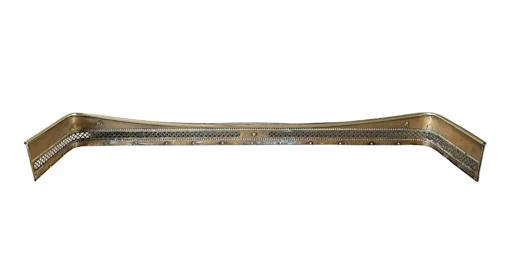 A Fine 19th Century Polished Brass Fender