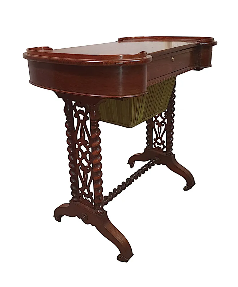 A Gorgeous 19th Century Fruitwood Work or Side Table