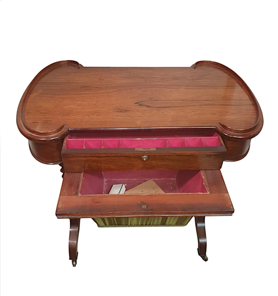 A Gorgeous 19th Century Fruitwood Work or Side Table