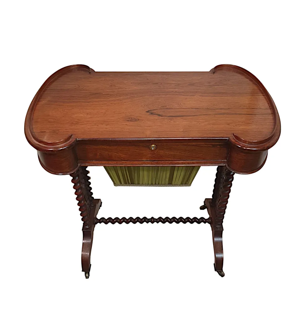 A Gorgeous 19th Century Fruitwood Work or Side Table