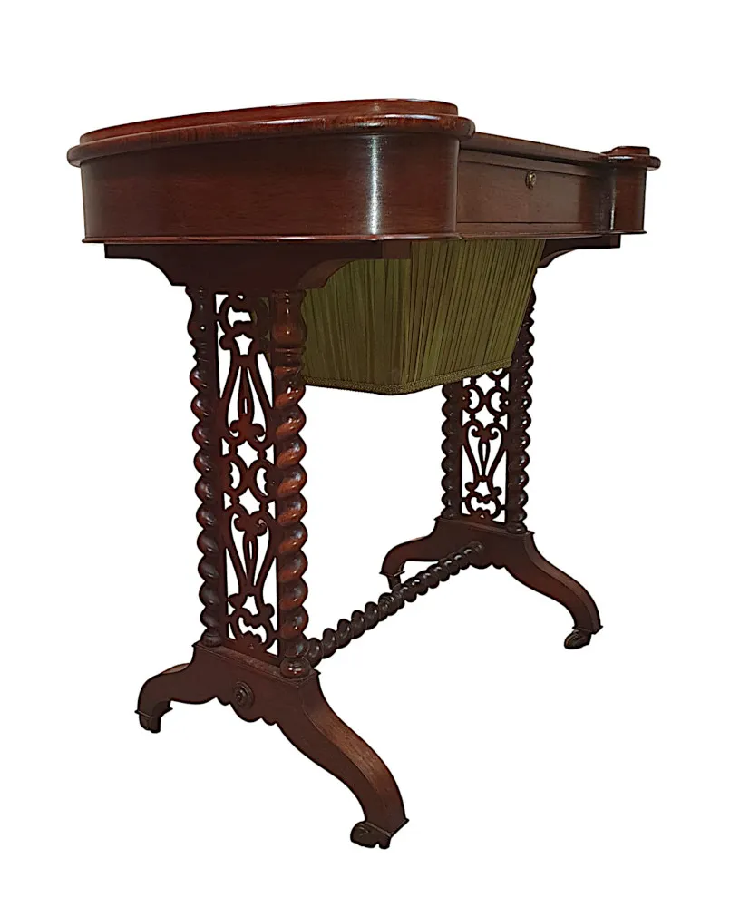 A Gorgeous 19th Century Fruitwood Work or Side Table