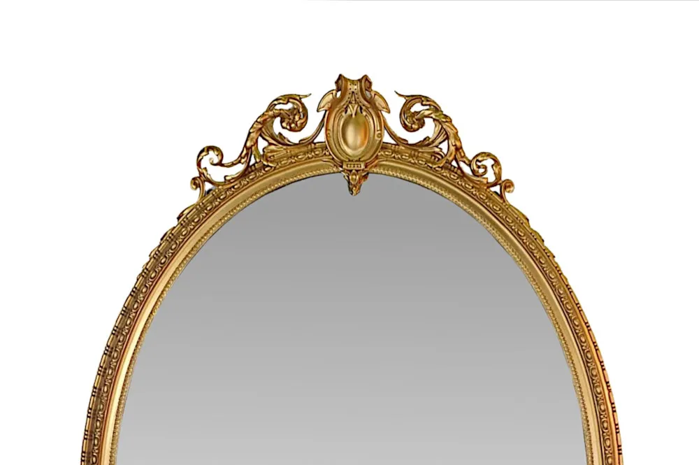 A Fantastic Large 19th Century Giltwood Overmantle Mirror 