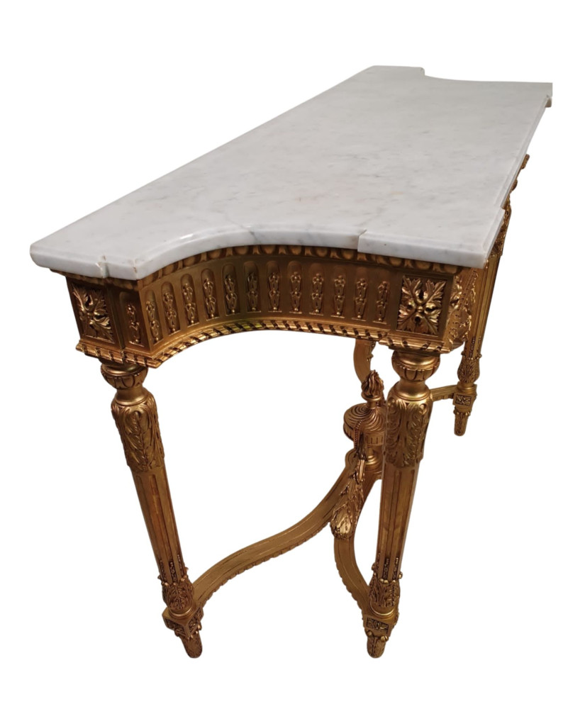 A Stunning 19th Century Giltwood Marble Top Console Table