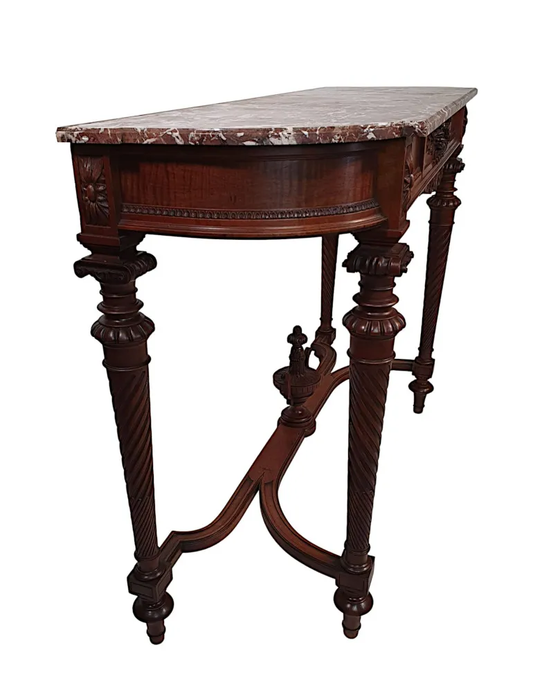  A Lovely Early 20th Century Marble Top Console Table