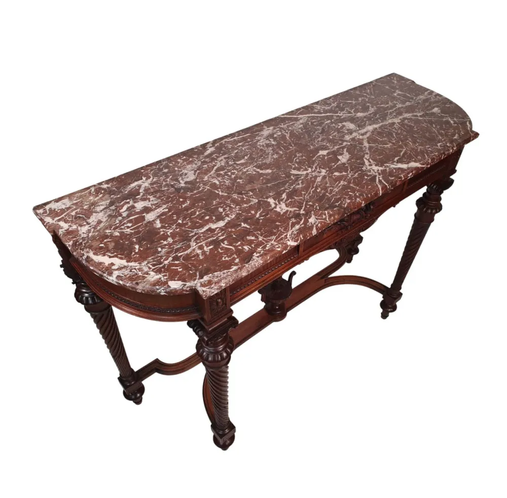  A Lovely Early 20th Century Marble Top Console Table