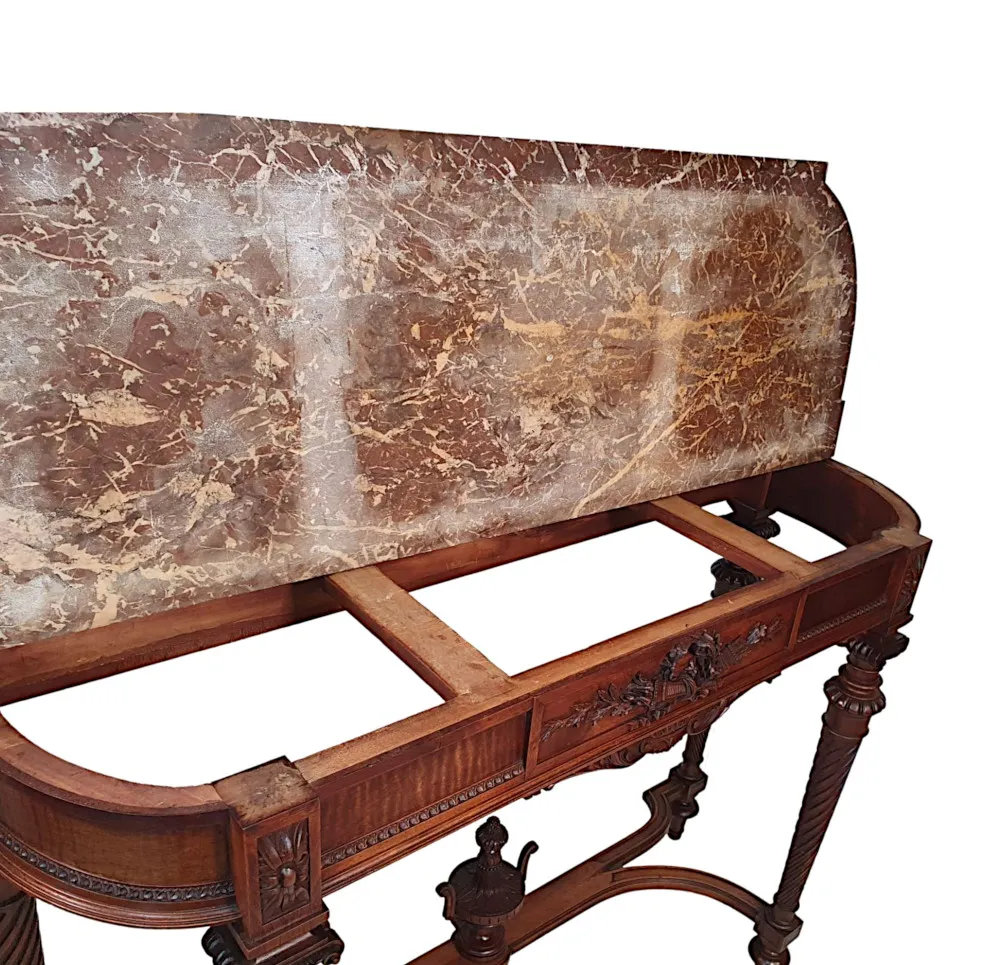  A Lovely Early 20th Century Marble Top Console Table