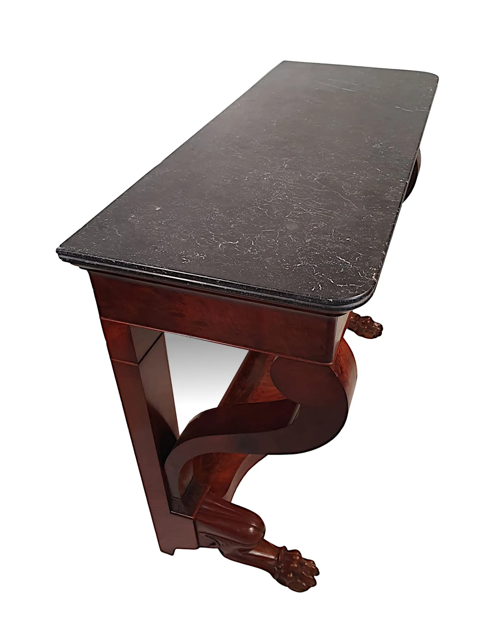 A Superb 19th Century Marble Top Console Table