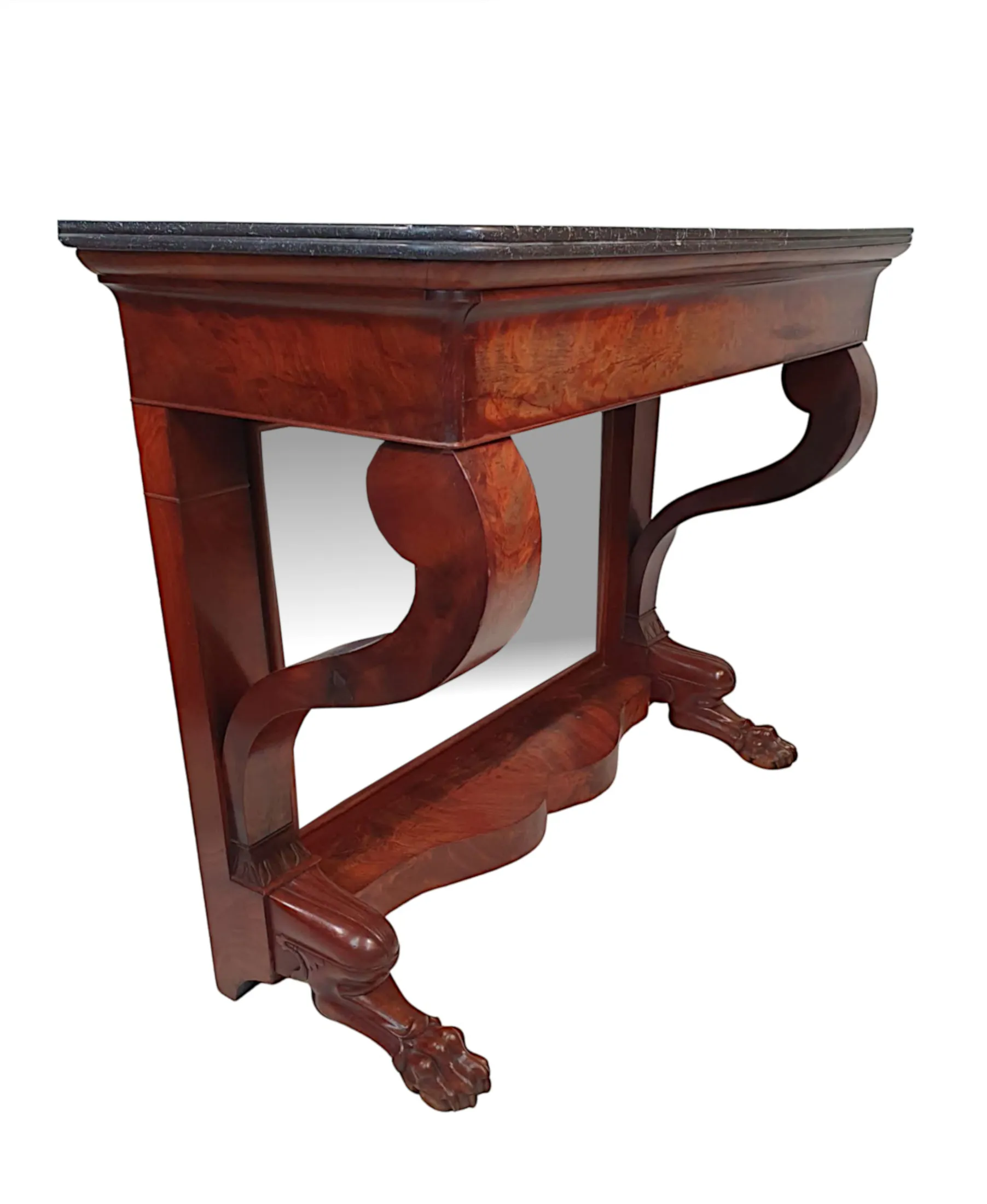A Superb 19th Century Marble Top Console Table