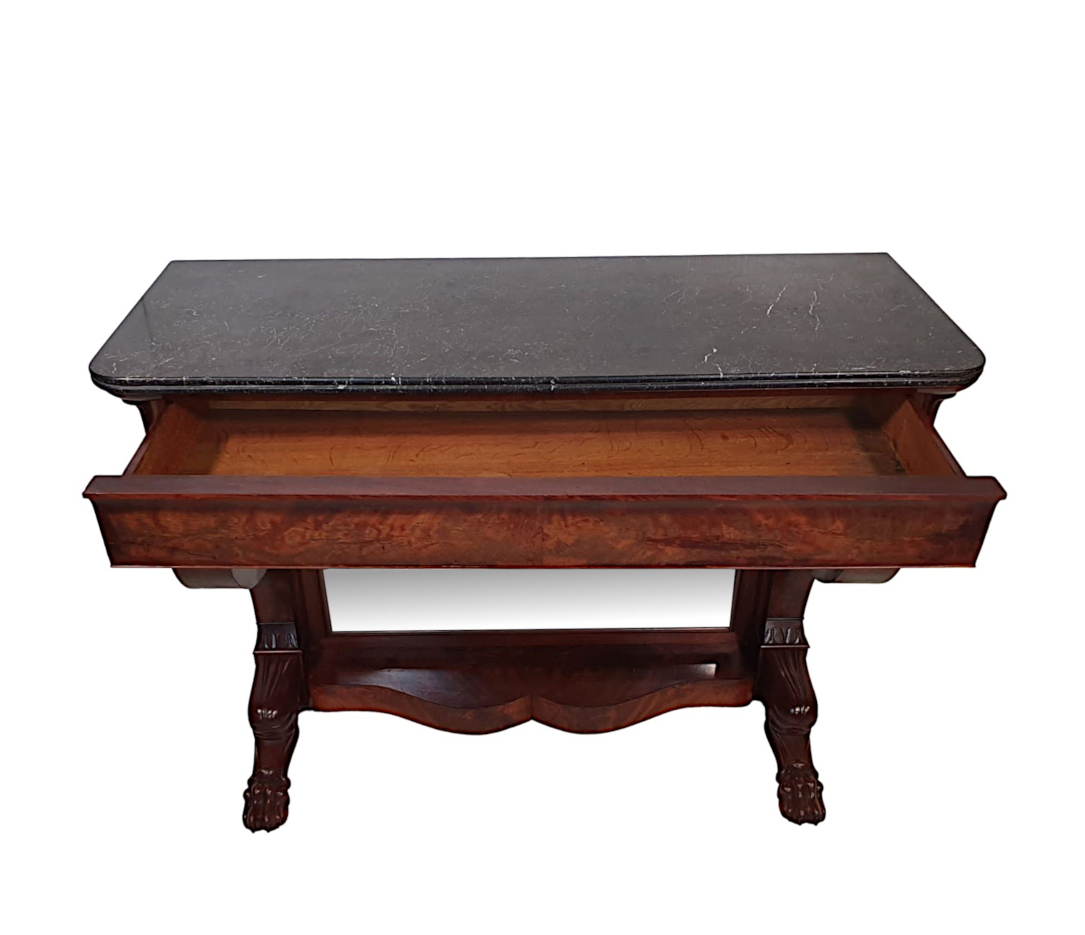 A Superb 19th Century Marble Top Console Table