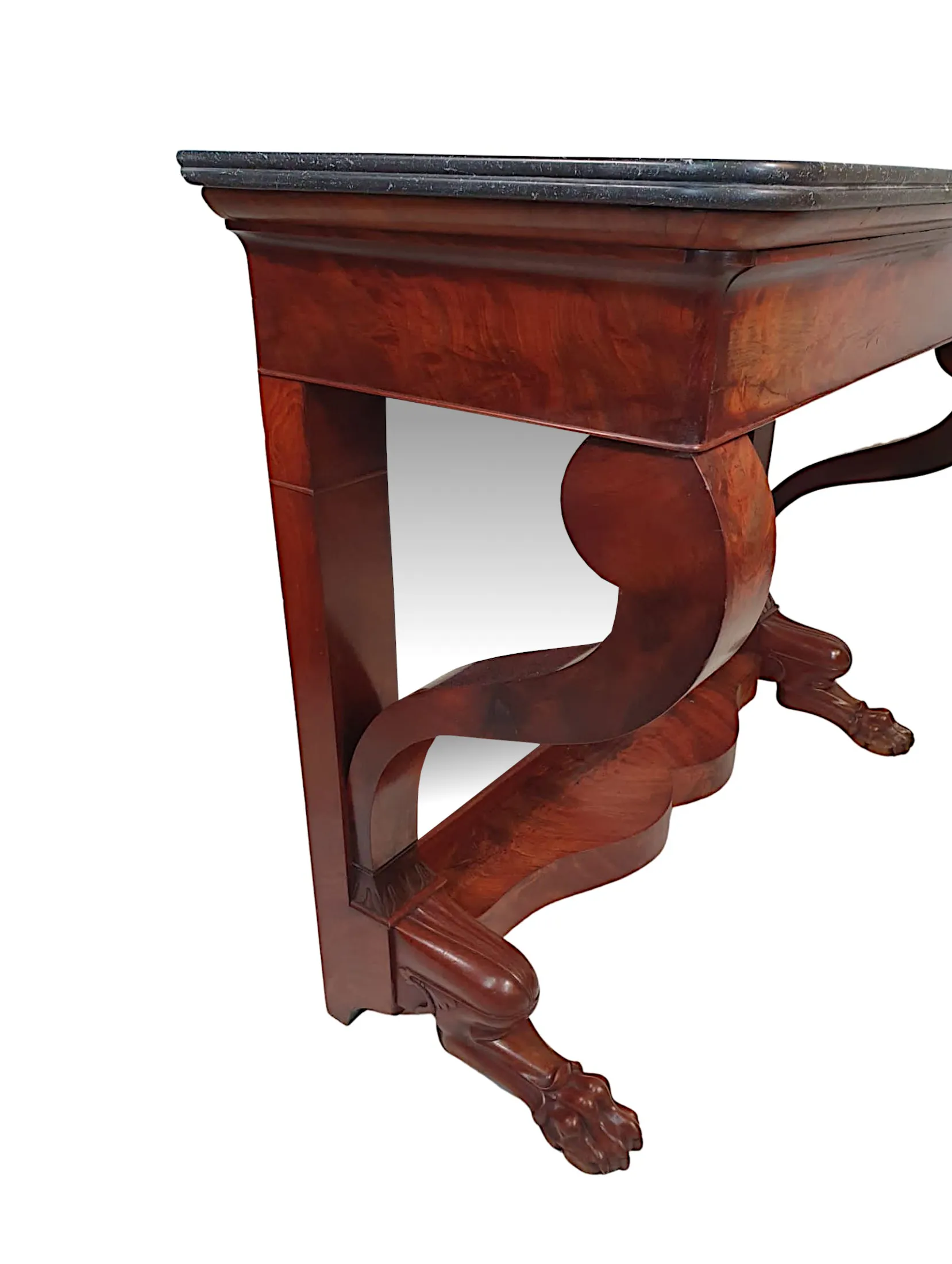 A Superb 19th Century Marble Top Console Table