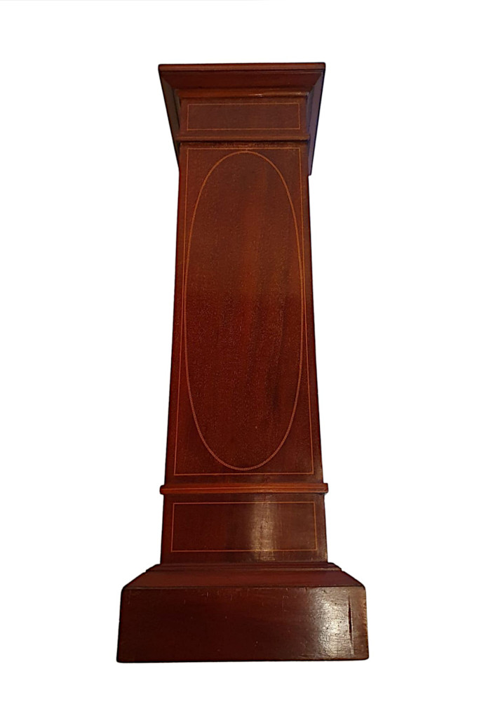 A Lovely Quality Edwardian Inlaid Mahogany Pedestal or Bust Stand