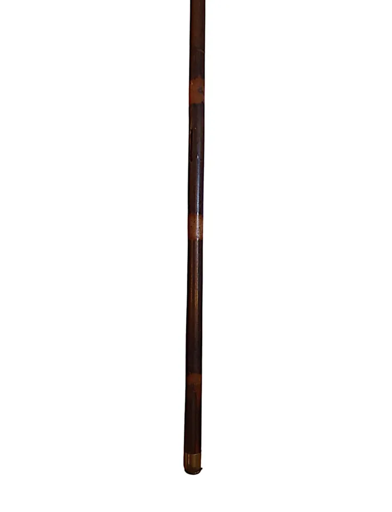 A Superb Quality 19th Century Walking Stick with a Bull Dog Head Handle
