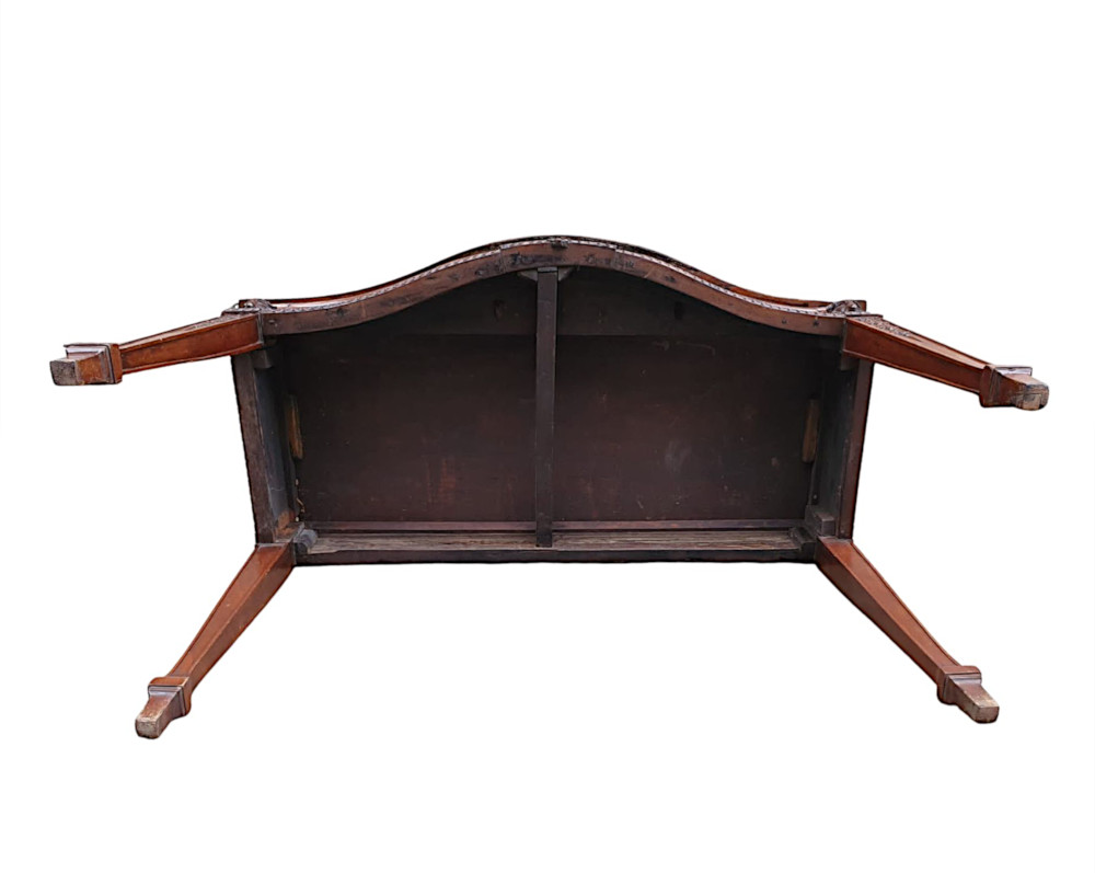 A Gorgeous 19th Century Serpentine Hall or Console Table after Adams 