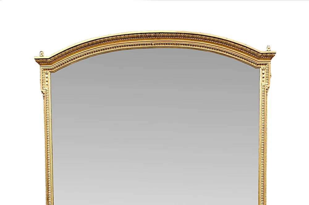 A Very Fine and Rare 19th Century Giltwood Overmantle Mirror by John Taylor and Sons Edinburgh
