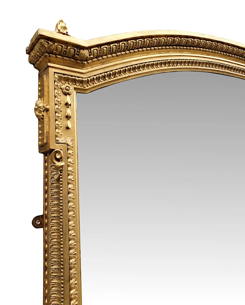A Very Fine and Rare 19th Century Giltwood Overmantle Mirror by John Taylor and Sons Edinburgh