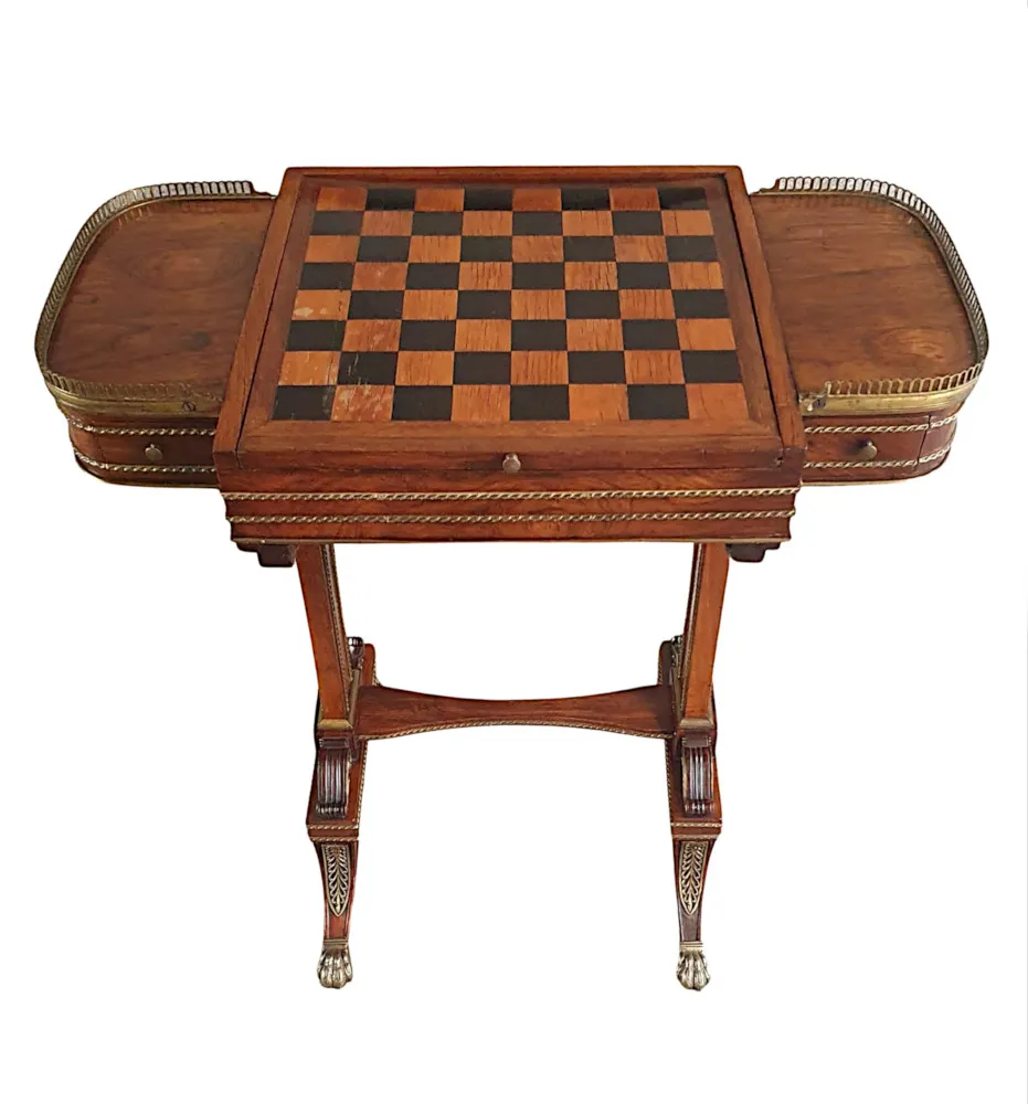 A Rare Early 19th Century Regency Combination Games or Work Table