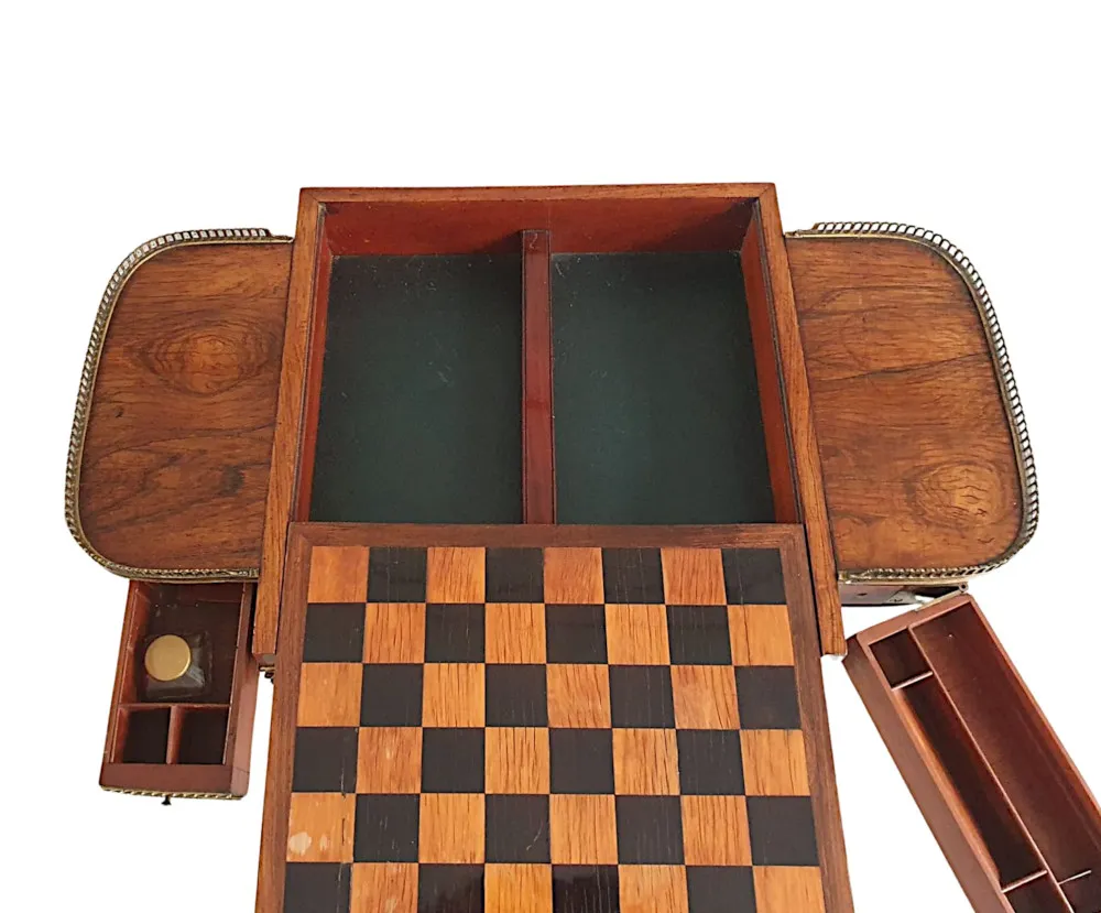 A Rare Early 19th Century Regency Combination Games or Work Table