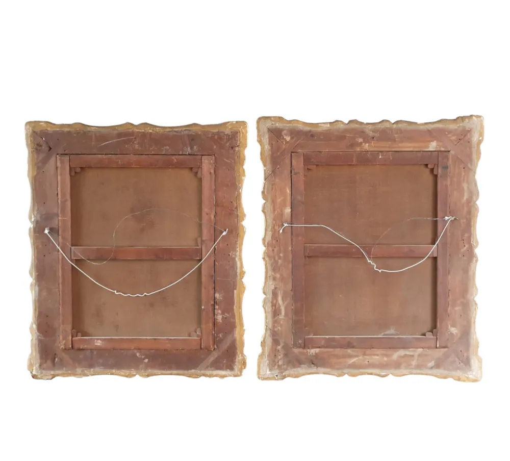 A Very Fine Pair of 19th Century Giltwood Framed Country House Portraits