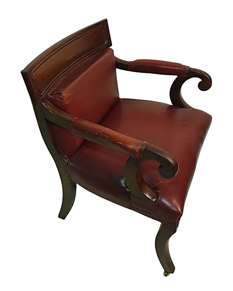 A Rare Early 19th Century Regency Large Office or Desk Chair
