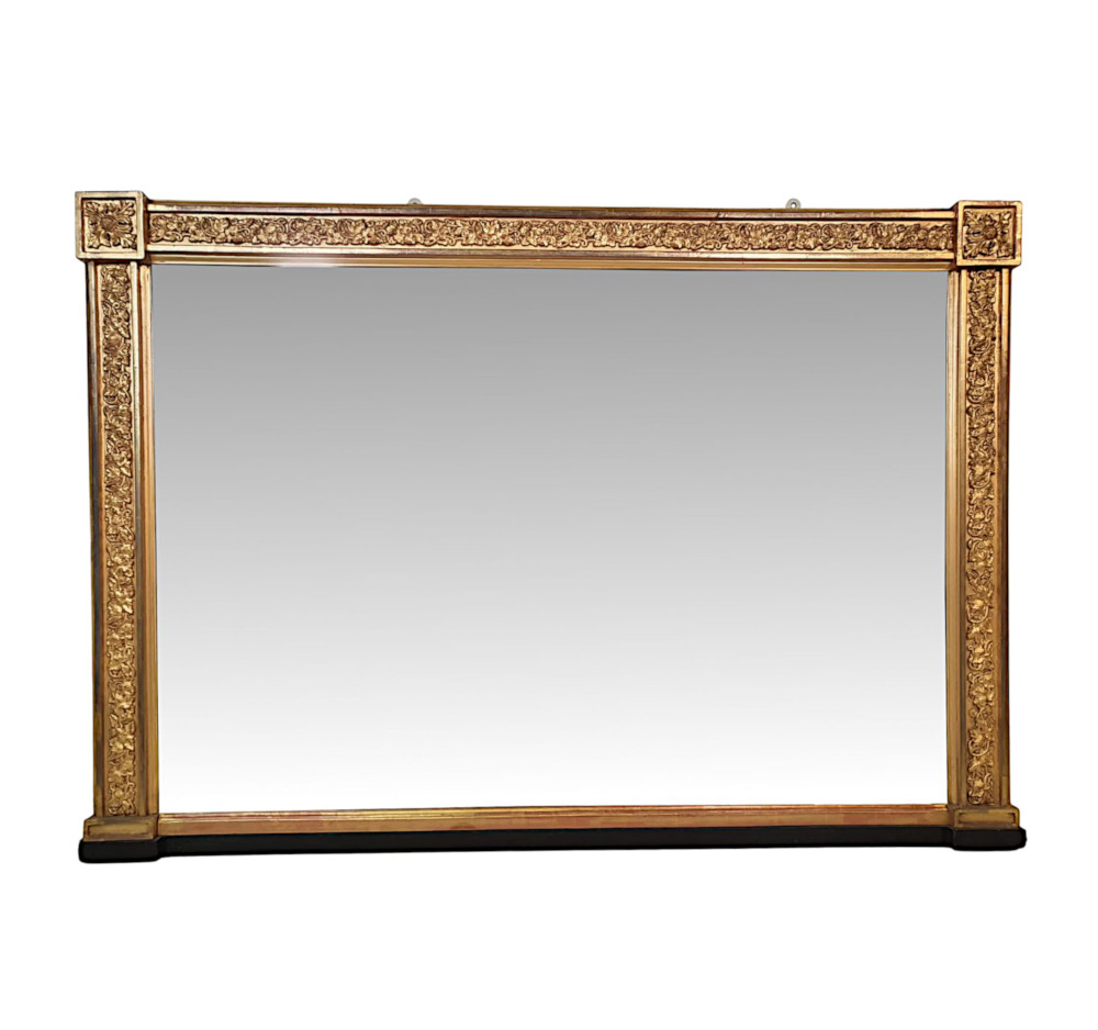A Fine Early 19th Century Regency Overmantle mirror