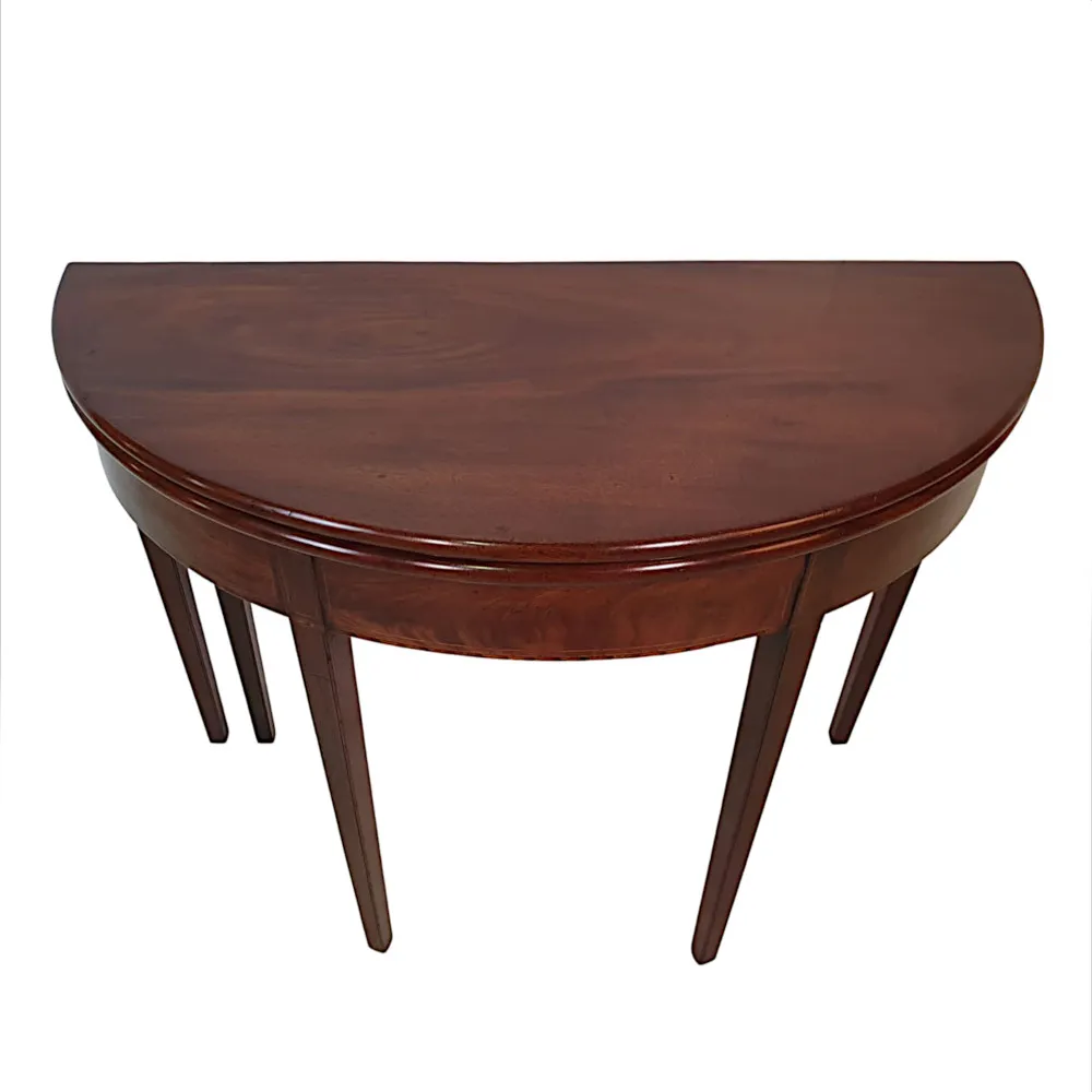 A Stunning 19th Century Irish Georgian Turn Over Leaf Tea Table