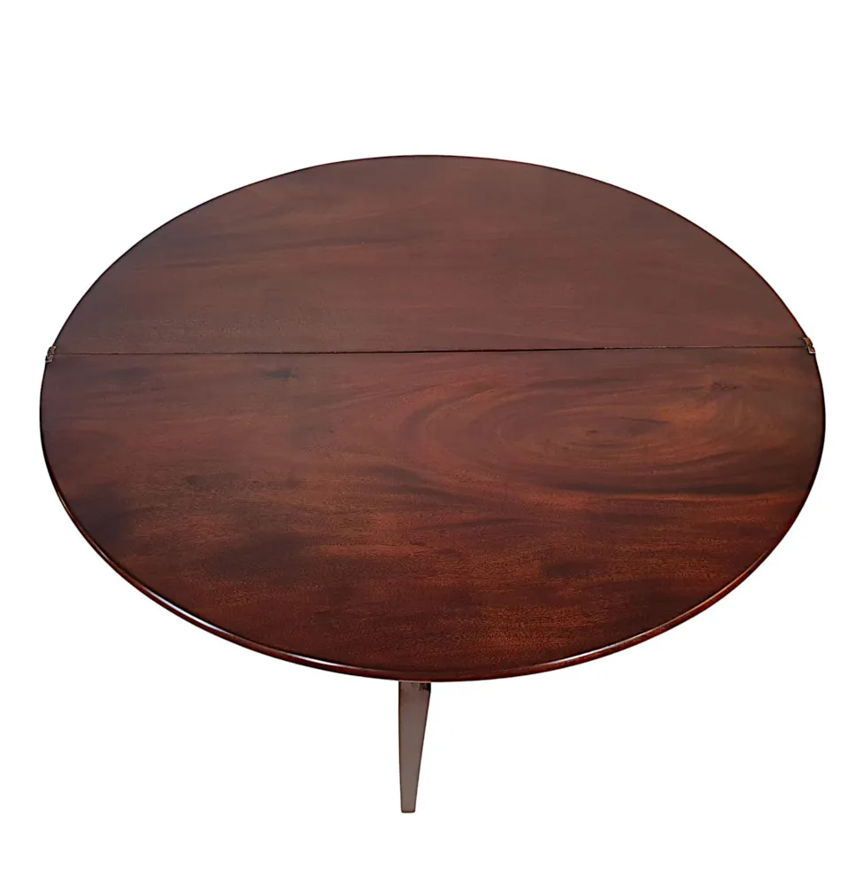 A Stunning 19th Century Irish Georgian Turn Over Leaf Tea Table