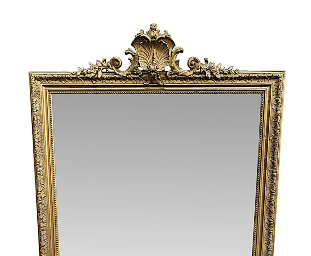 A Very Fine 19th Century Giltwood Overmantle or Hall Mirror